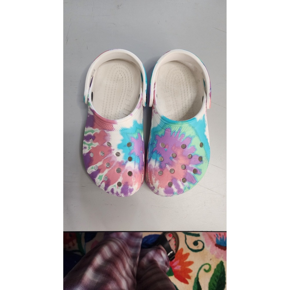 Crocs Classic Clogs Womens 6‎ Multicolor Tie Dye Good